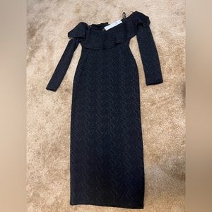 Bcbg generation black off shoulder dress. New with tags.
